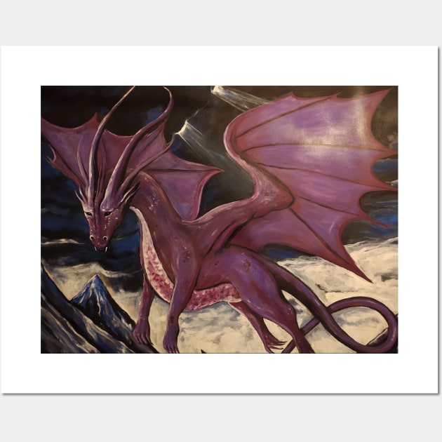 Purple Dragon close up Wall Art by crystalwave4